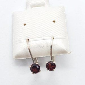 Silver Garnet Earrings
